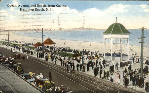 Ocean Avenue And Beach From Casino Hampton Beach New Hampshire