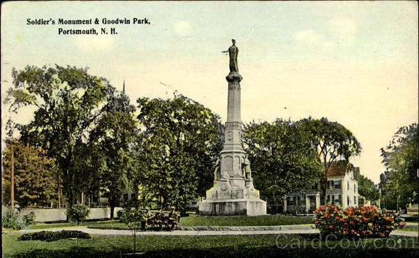Soldier's Monument & Goodwin Park Portsmouth New Hampshire