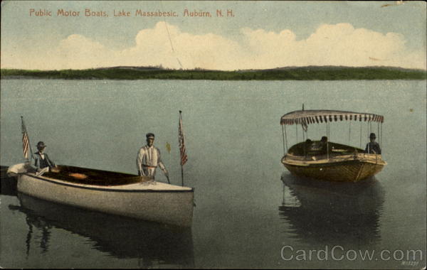 Public Motor Boats, Lake Massabesic Auburn New Hampshire