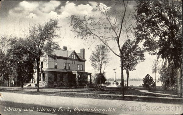 Library And Library Park Ogdensburg New York