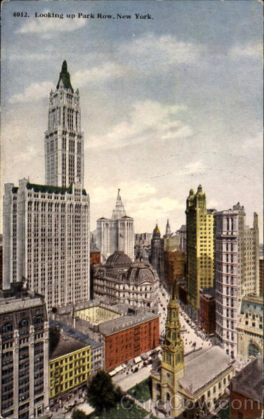 Looking Up Park Row New York