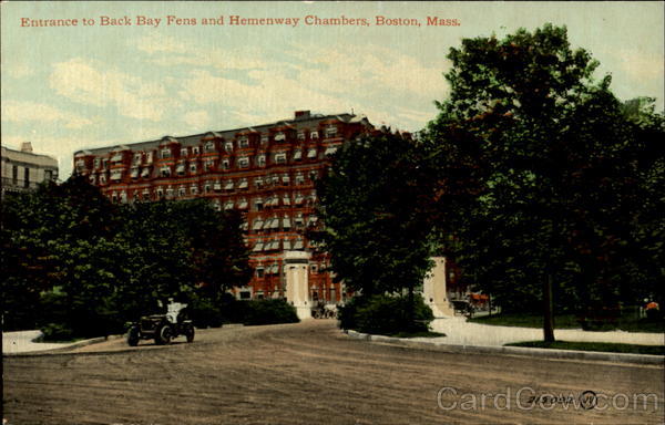 Entrance To Back Bay Fens And Hemenway Chambers Boston Massachusetts