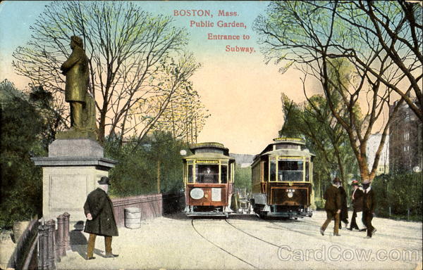 Public Garden Entrance To Subway Boston Massachusetts