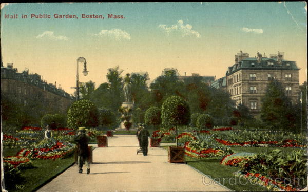 Mall In Public Garden Boston Massachusetts