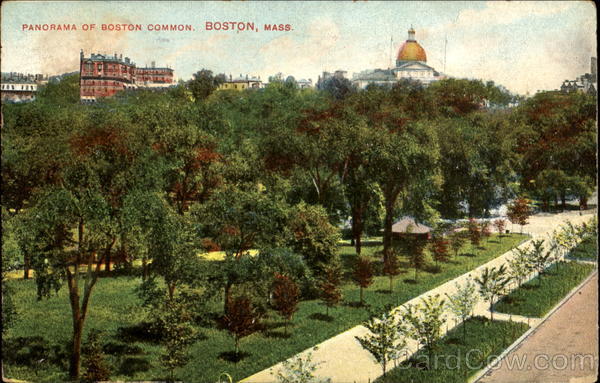Panorama Of Boston Common Massachusetts