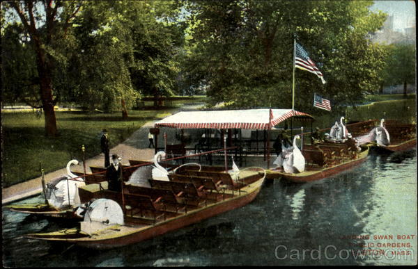 Landing Swan Boat, Public Gardens Boston Massachusetts