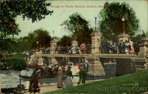 Bridge In Public Gardens Boston Massachusetts