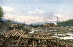 Mill Pond And Plant, Johnson Lumber Co. Postcard