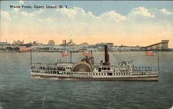 Water Front Coney Island, NY Postcard Postcard