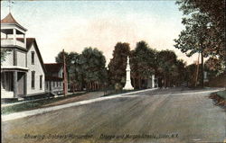 Showing Soldiers Monument, Otsego and Morgan Streets Ilion, NY Postcard Postcard