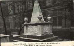 Tomb Of Alexander Hamilton Trinity Church Postcard