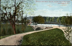 Bridge And Boat House, Roger Williams Park Postcard