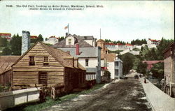 The Old Fort, Astor Street Mackinac Island, MI Postcard Postcard