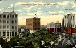 Greater Detroit Grand Circus Park Postcard
