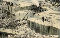 Jones Bros., Light Granite Quarry Barre, VT Postcard Postcard