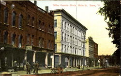 Miles Granite Block, Main Street Postcard