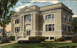 Public Library Barre, VT Postcard Postcard