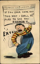 Daily Explosion Burlington, VT Postcard Postcard