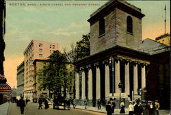 King's Chapel And Tremont Street Postcard