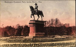 Washington Monument, Public Gardens Postcard