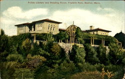 Public Library And Reading Room, Franklin Park Postcard