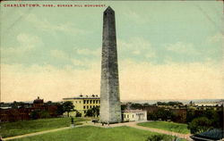 Bunker Hill Monument Charlestown, MA Postcard Postcard