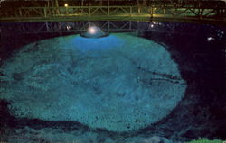 Night Shot Blue Hole Postcard