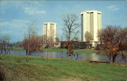 OSU Lincoln And Morrill Twin Towers, Cannon Drive Postcard