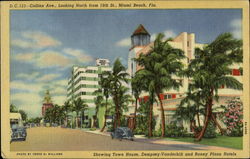 Collins Ave. Looking North, 19th St. Miami Beach, FL Postcard Postcard