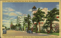 Collins Ave. Looking North, 19th St. Postcard