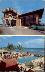 Blue Mist Motel, 191 St. & Collins Ave Postcard