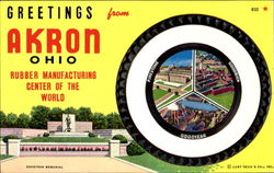 Greetings From Akron Postcard