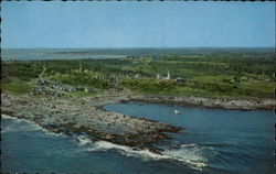 Air View Of Two Lights Lighthouse Cape Elizabeth, ME Postcard Postcard