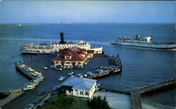 Old Point Comfort Wharf Fort Monroe, VA Postcard Postcard