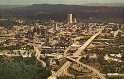 Aerial View Of Business Section Postcard