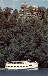 Steam Train And Riverboat, Valley Railroad Postcard
