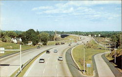 The Connecticut Turnpike Scenic, CT Postcard Postcard