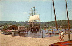 At Mystic Seaport In Connecticut Postcard