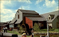 Waterwheel, Mistocl Village Mystic, CT Postcard Postcard