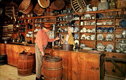 Bartering For A Pewter Mug At The General Store Stafford, CT Postcard Postcard