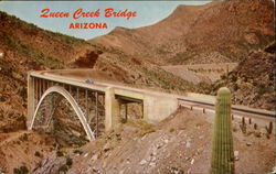 Queen Creek Bridge, U. S. Hwy. 60 & 70 Postcard