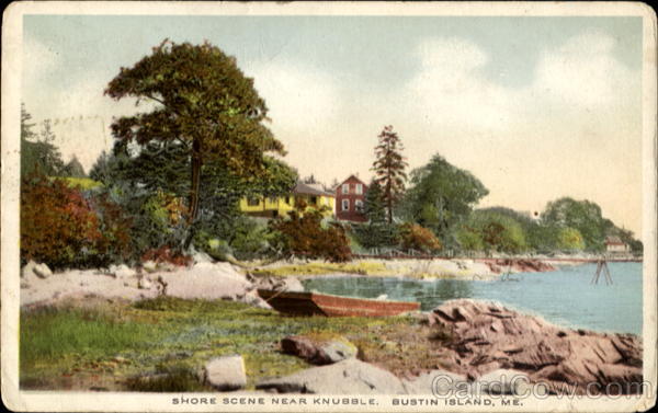 Shore Scene Near Knubble Bustins Island Maine