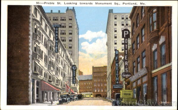 Preble St. Looking Towards Monument Sq Portland Maine