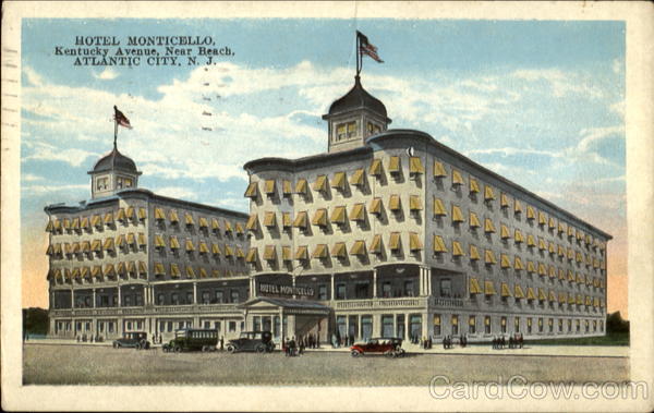 Hotel Monticello, Kentucky Avenue Atlantic City New Jersey