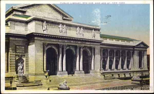 Public Library, 5th Ave And 42d St New York