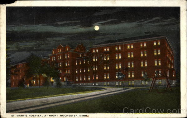 St. Mary's Hospital At Night Rochester Minnesota