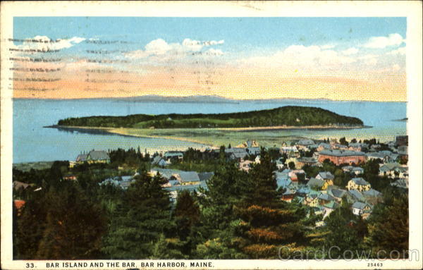 Bar Island And The Bar Bar Harbor Maine