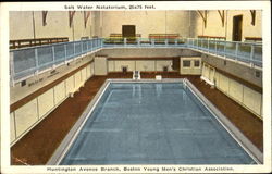 Salt Water Natatorium, Huntington Avenue Branch Boston, MA Postcard Postcard