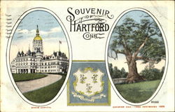 Souvenir Of Hartford Postcard
