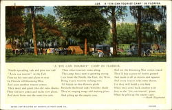 A Tin Can Tourist Camp In Florida Postcard Postcard